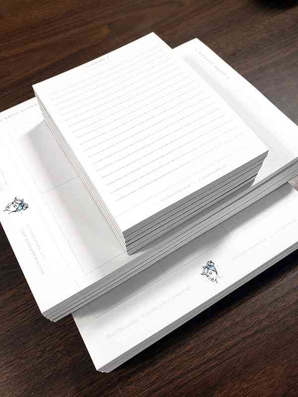notepad printing