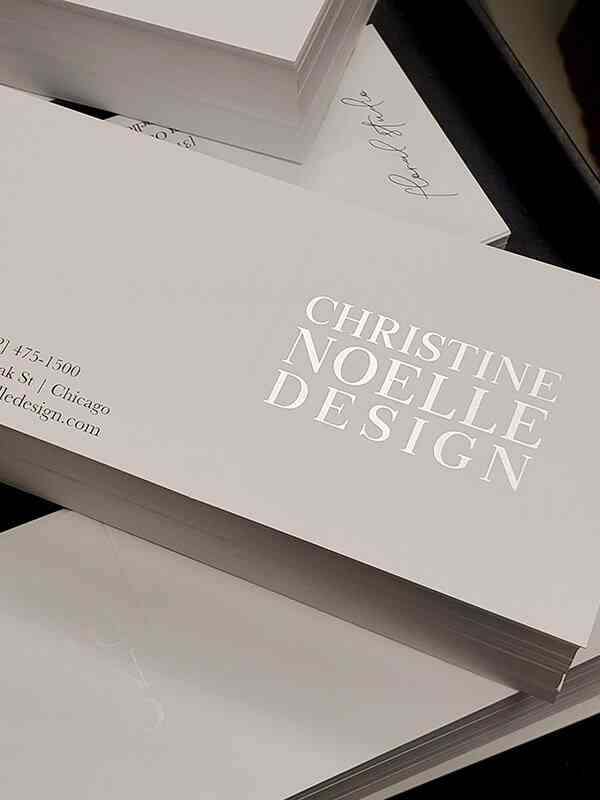 clear foil stamping on business stationery